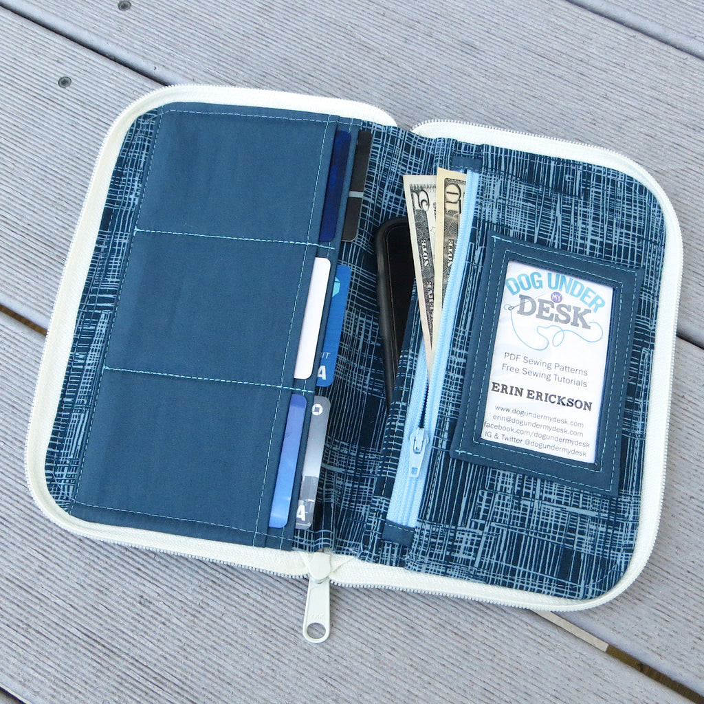 Double zipper wallet pattern online