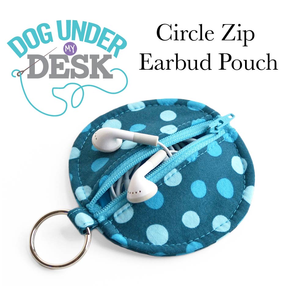 Circle Zip Earbud Pouch Sewing Pattern