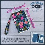 Zip Around Town Wallet Sewing Pattern